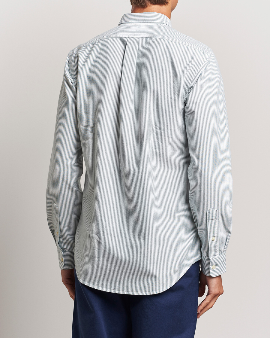 Herre | Skjorter | Polo Ralph Lauren | Slim Fit Striped Oxford Shirt Green/White