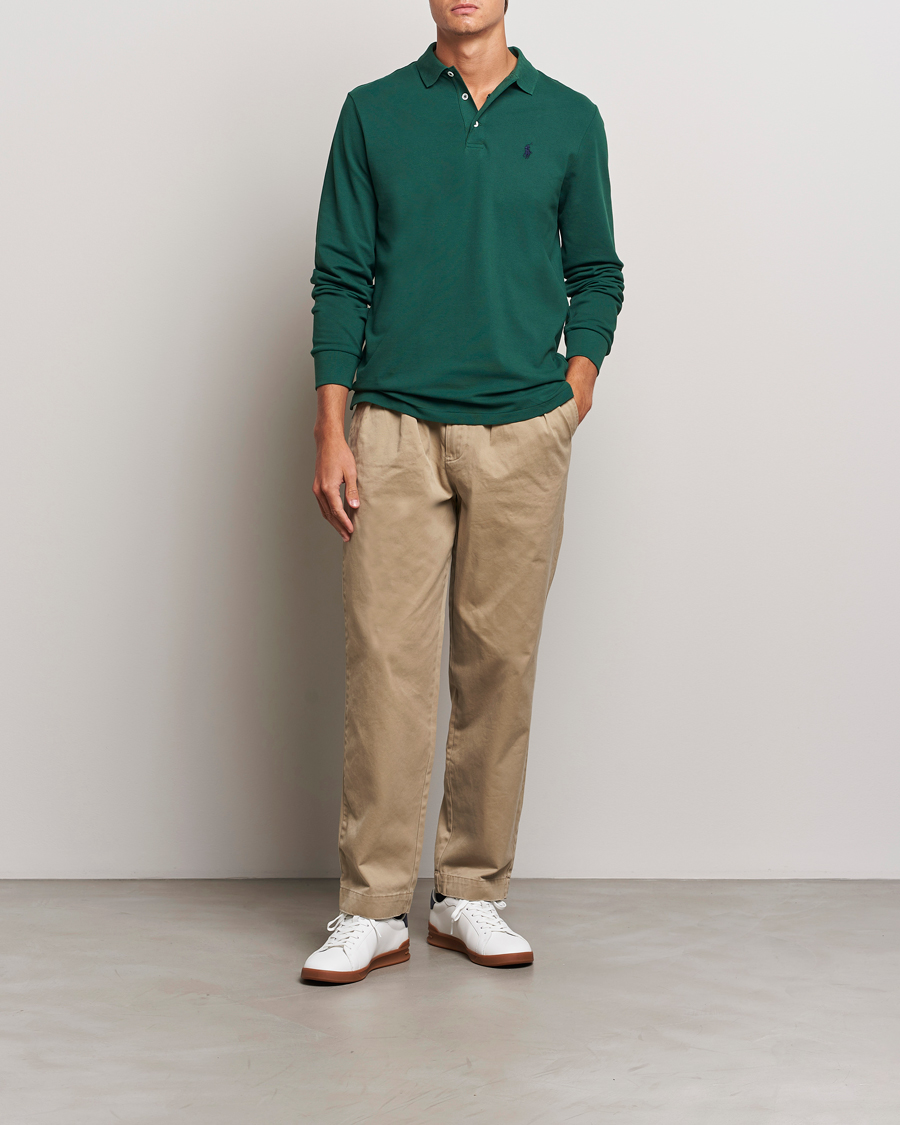 Herre | Trøjer | Polo Ralph Lauren | Custom Slim Fit Long Sleeve Polo Vintage Pine