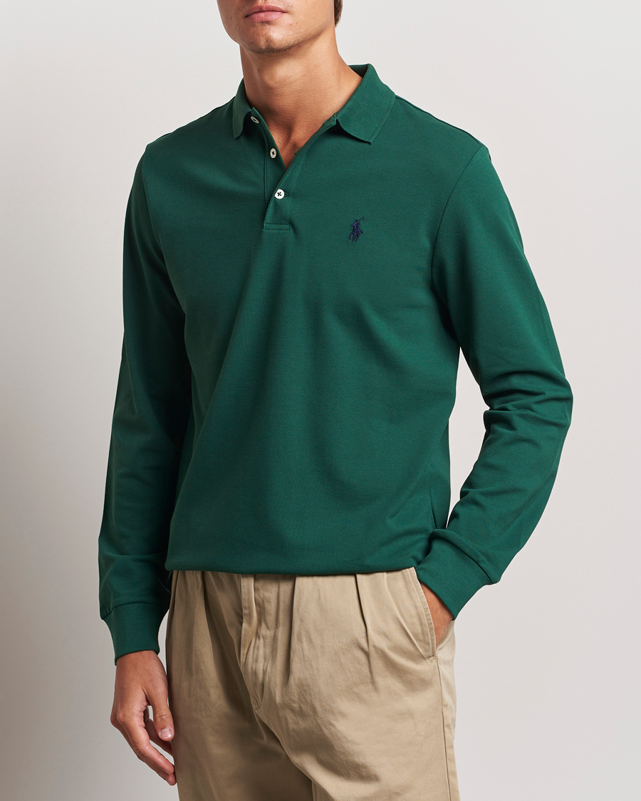 Herre | Trøjer | Polo Ralph Lauren | Custom Slim Fit Long Sleeve Polo Vintage Pine