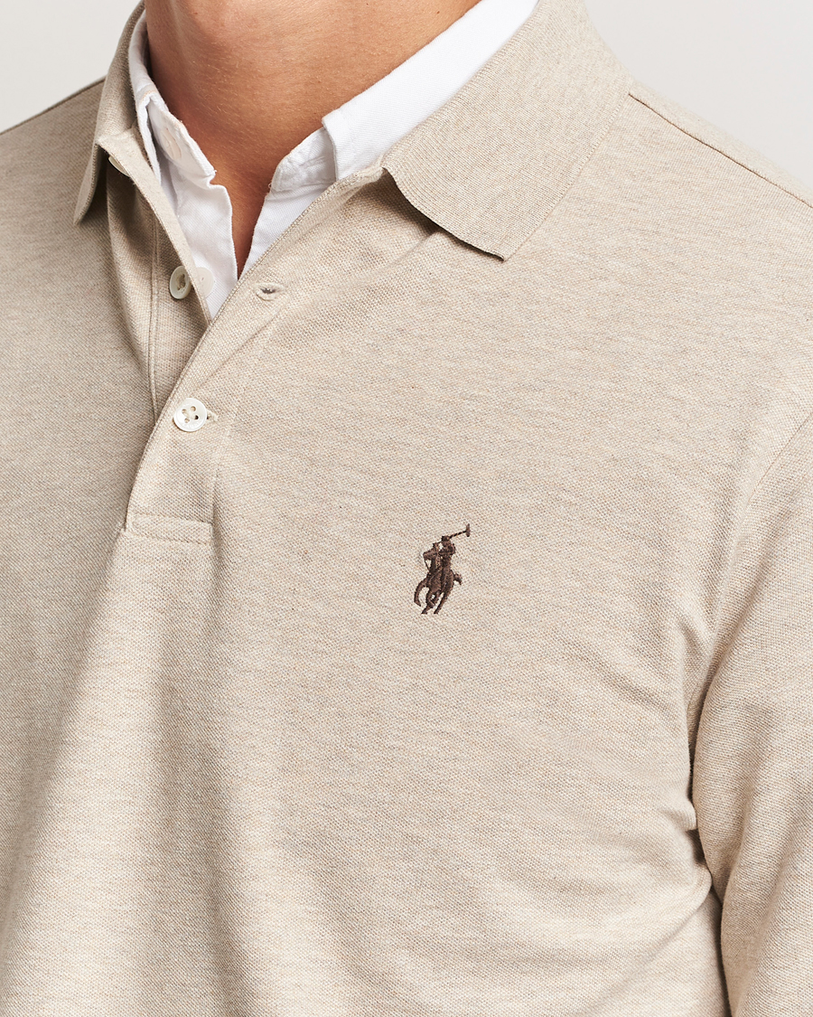 Herre | Trøjer | Polo Ralph Lauren | Custom Slim Fit Long Sleeve Polo Expedition Dune Heather