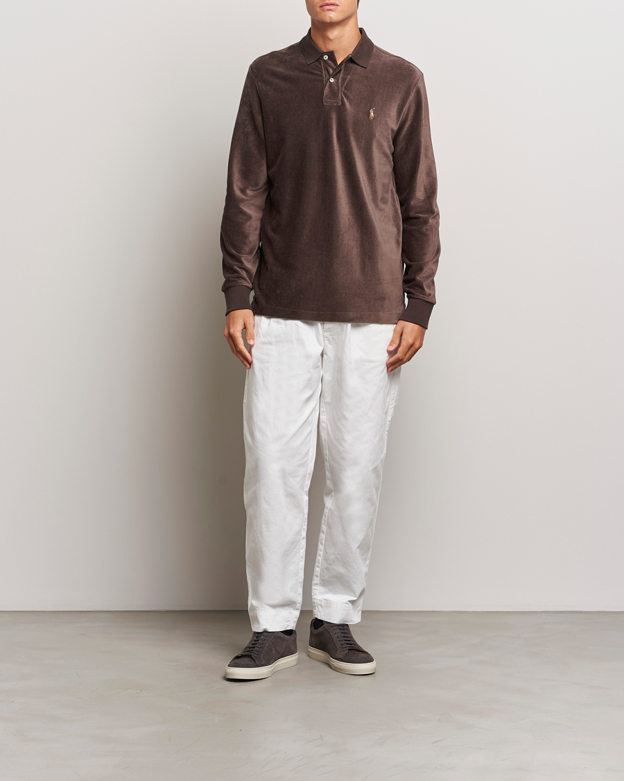Herre | Trøjer | Polo Ralph Lauren | Corduroy Long Sleeve Polo Circuit Brown