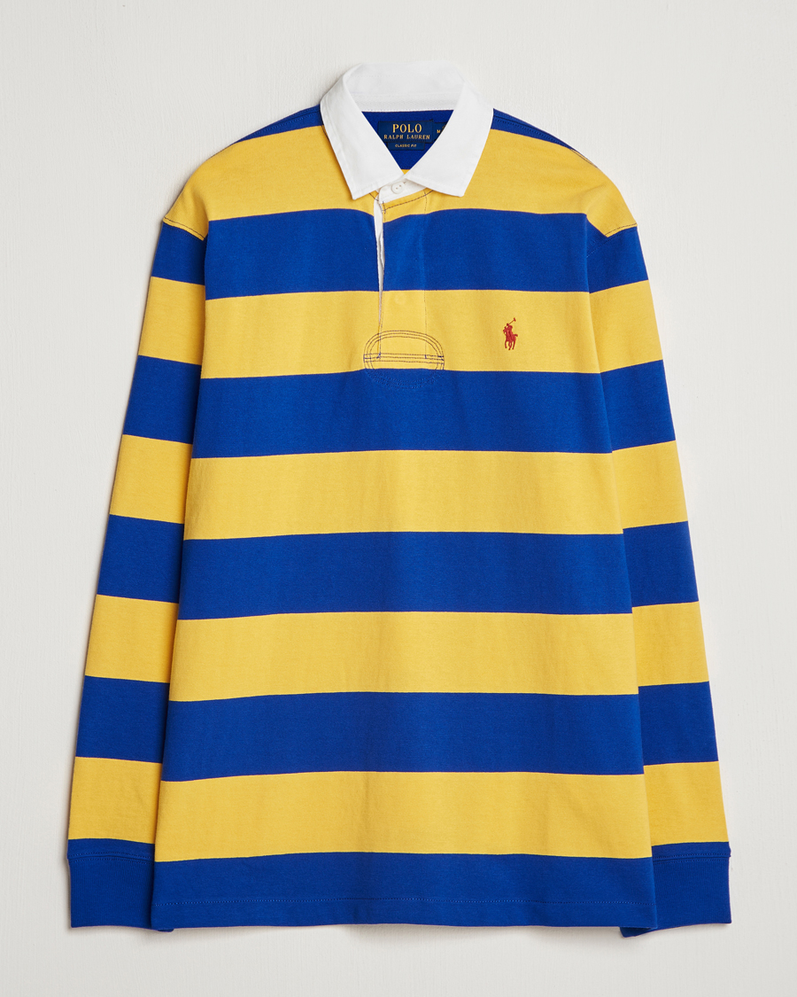 Herre | Trøjer | Polo Ralph Lauren | Jersey Striped Rugger Yellow/Classic Azure