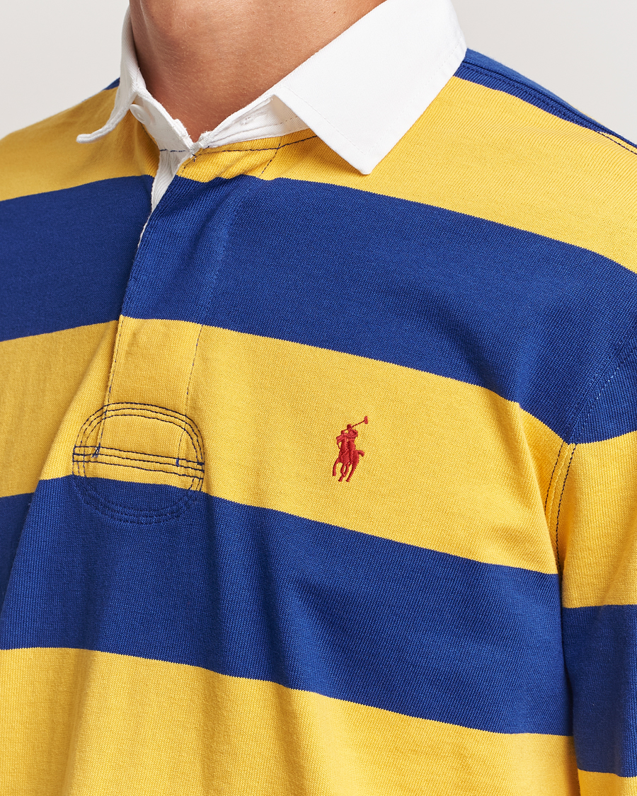 Herre | Trøjer | Polo Ralph Lauren | Jersey Striped Rugger Yellow/Classic Azure