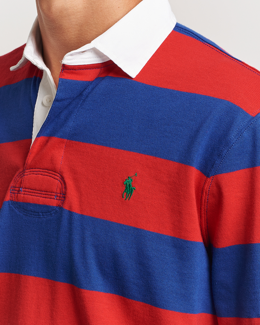 Herre | Trøjer | Polo Ralph Lauren | Jersey Striped Rugger Red/Classic Azure
