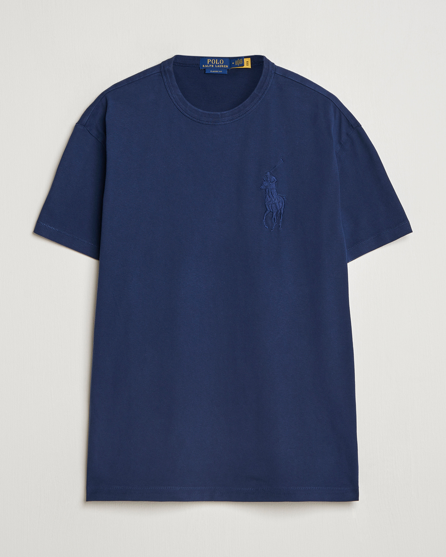 Herre | T-Shirts | Polo Ralph Lauren | Tonal Polo Player Tee Cruise Navy