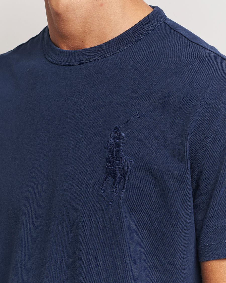 Herre | T-Shirts | Polo Ralph Lauren | Tonal Polo Player Tee Cruise Navy