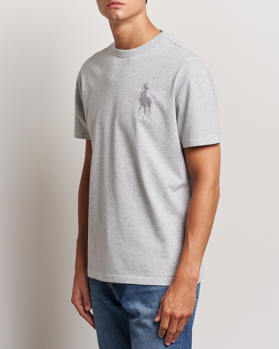 Herre | T-Shirts | Polo Ralph Lauren | Tonal Polo Player Tee Spring Heather
