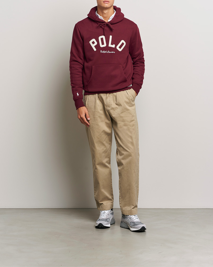 Herre | Trøjer | Polo Ralph Lauren | RL Varsity Fleece Hoodie Classic Wine