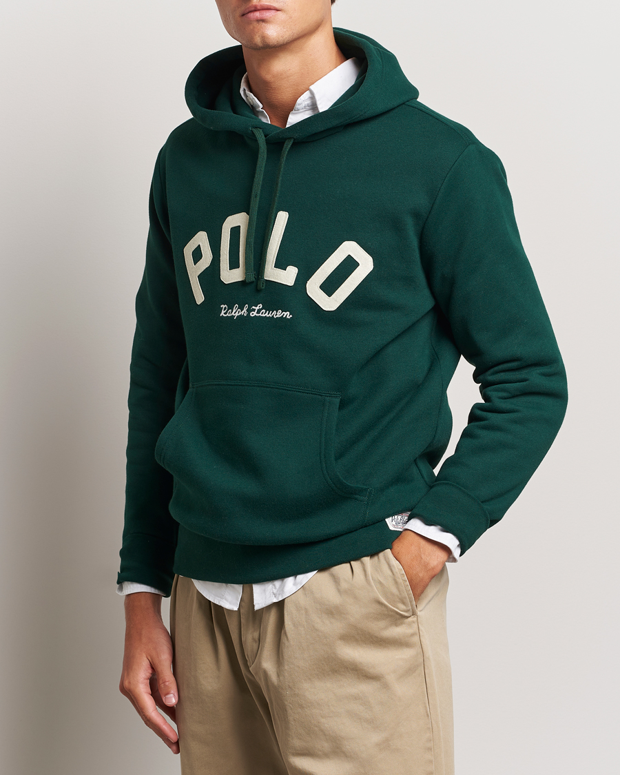 Herre | Trøjer | Polo Ralph Lauren | RL Varsity Fleece Hoodie Moss Agate