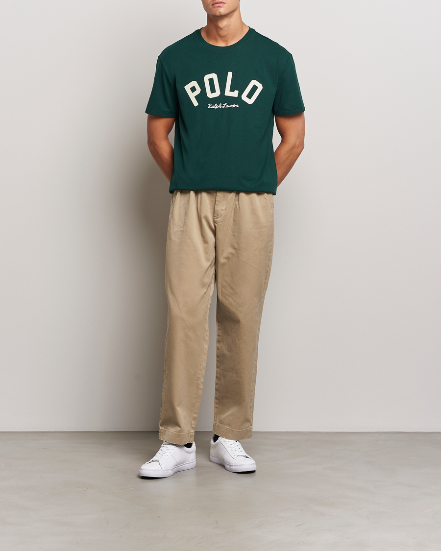 Herre | T-Shirts | Polo Ralph Lauren | RL Varsity Tee Moss Agate