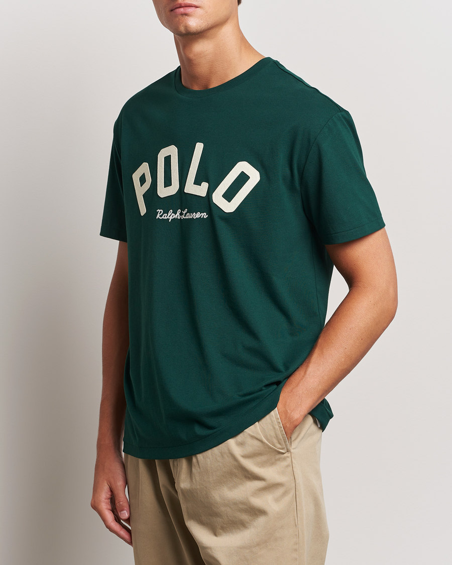 Herre | T-Shirts | Polo Ralph Lauren | RL Varsity Tee Moss Agate