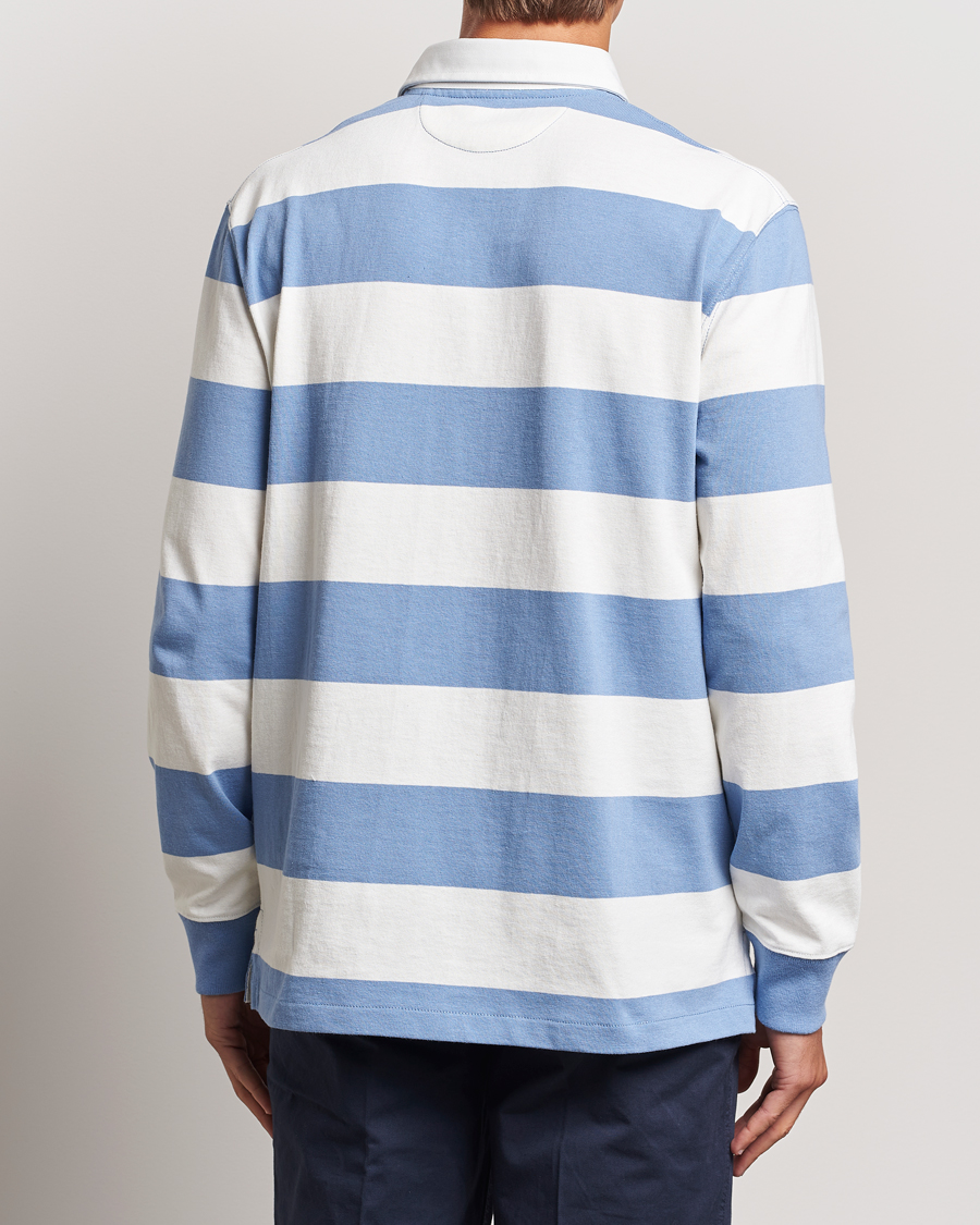 Herre | Trøjer | Polo Ralph Lauren | Striped Rugby Varsity Bear Campus Blue/White