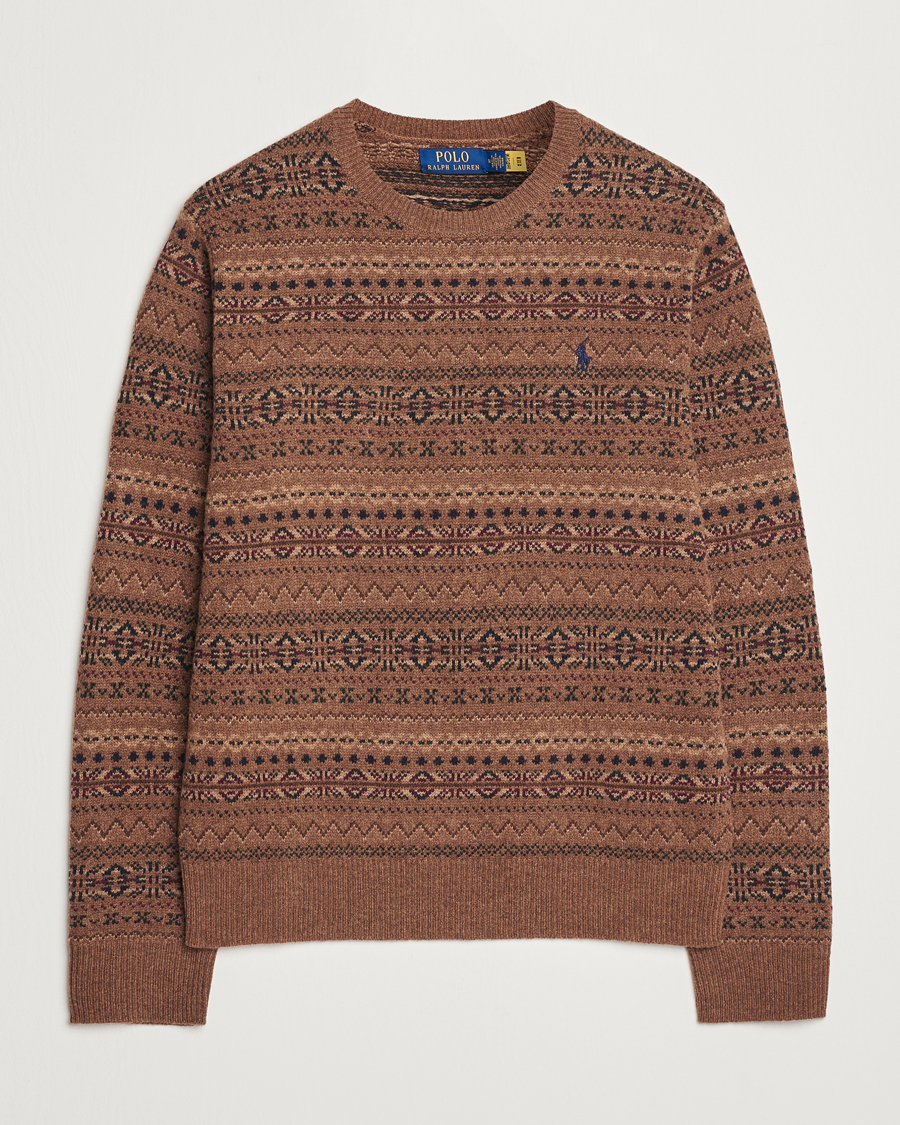 Herre | Trøjer | Polo Ralph Lauren | Wool Fairisle Sweater Camel Combo