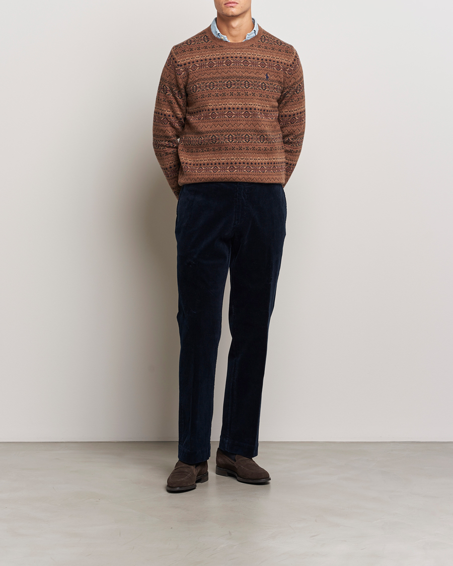 Herre | Trøjer | Polo Ralph Lauren | Wool Fairisle Sweater Camel Combo