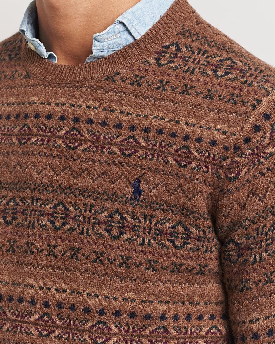 Herre | Trøjer | Polo Ralph Lauren | Wool Fairisle Sweater Camel Combo