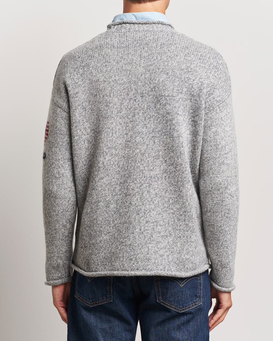 Herre | Trøjer | Polo Ralph Lauren | Wool Flag Sweater Grey Combo