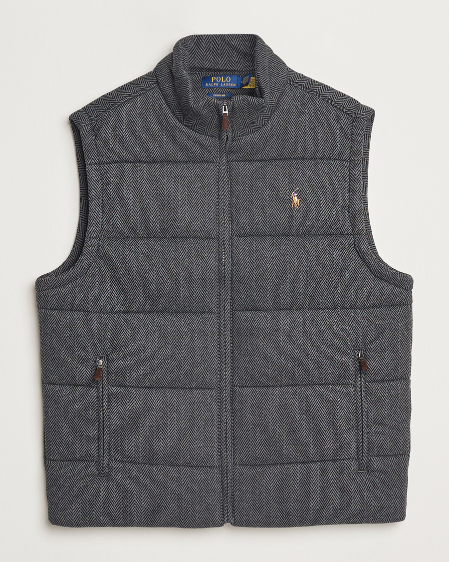 Herre | Jakker | Polo Ralph Lauren | Quilted Vest Stadium Grey Heather Herringbone