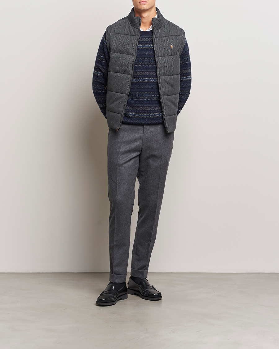 Herre | Jakker | Polo Ralph Lauren | Quilted Vest Stadium Grey Heather Herringbone