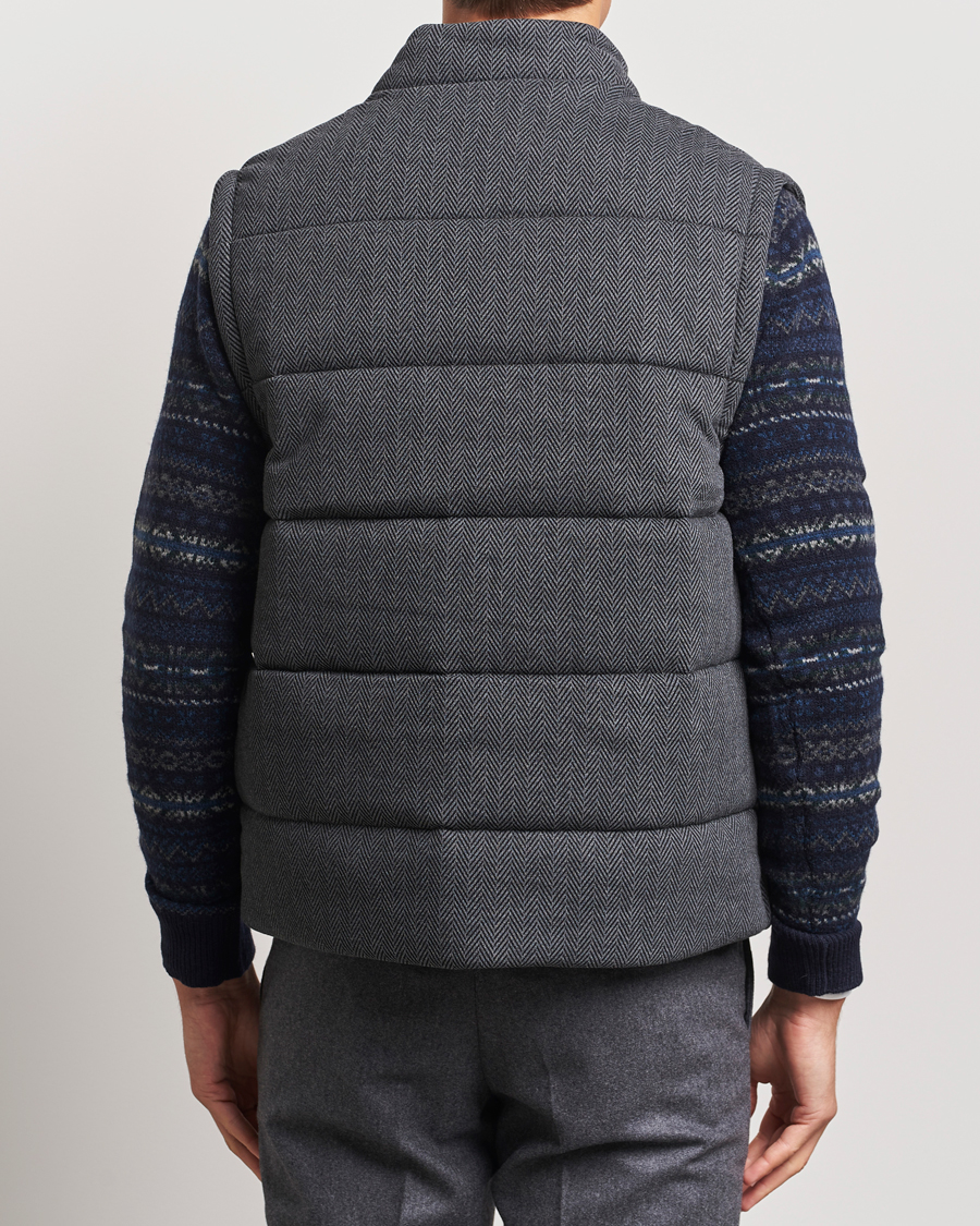 Herre | Jakker | Polo Ralph Lauren | Quilted Vest Stadium Grey Heather Herringbone
