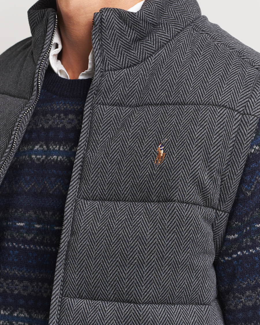 Herre | Jakker | Polo Ralph Lauren | Quilted Vest Stadium Grey Heather Herringbone