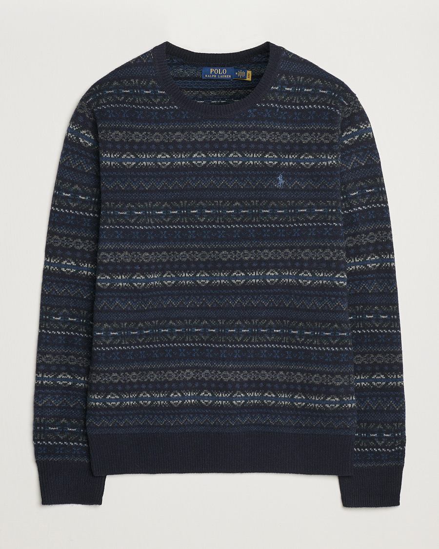 Herre | Trøjer | Polo Ralph Lauren | Wool Fairisle Sweater Navy Combo