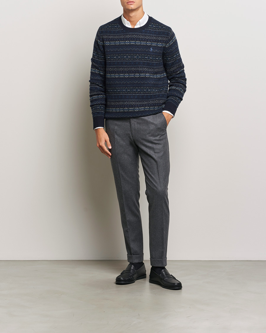 Herre | Trøjer | Polo Ralph Lauren | Wool Fairisle Sweater Navy Combo