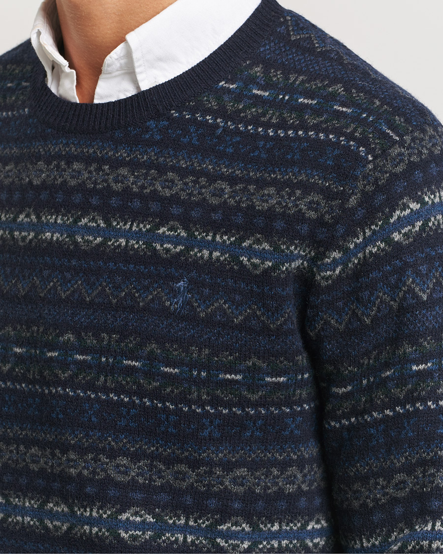 Herre | Trøjer | Polo Ralph Lauren | Wool Fairisle Sweater Navy Combo