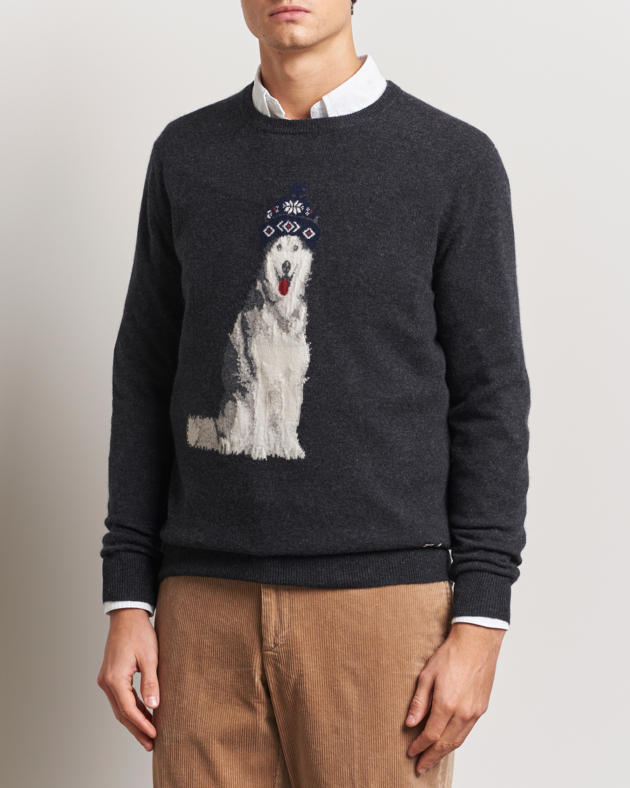 Herre | Trøjer | Polo Ralph Lauren | Holiday Dog Cashmere Sweater Dark Granite Heather