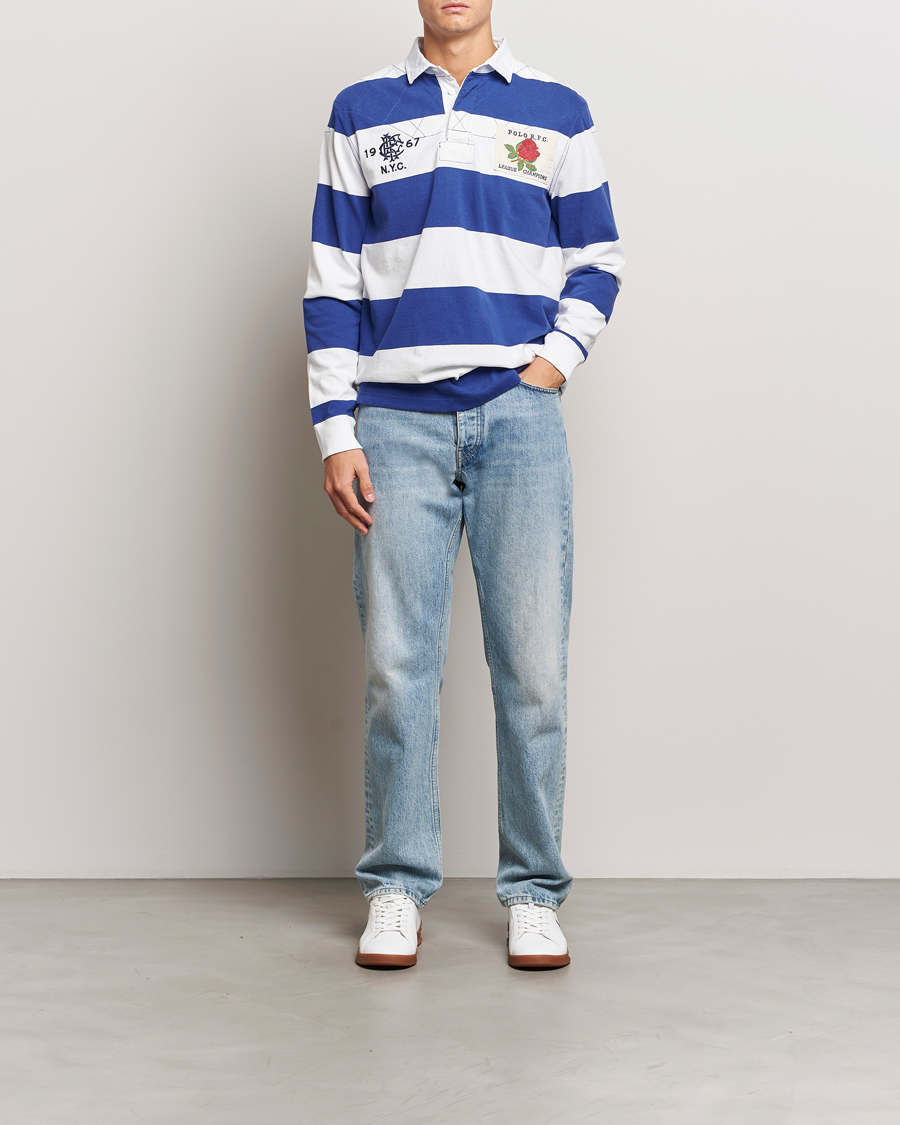 Herre | Trøjer | Polo Ralph Lauren | Rugby Patch Deckwash White/Active Blue