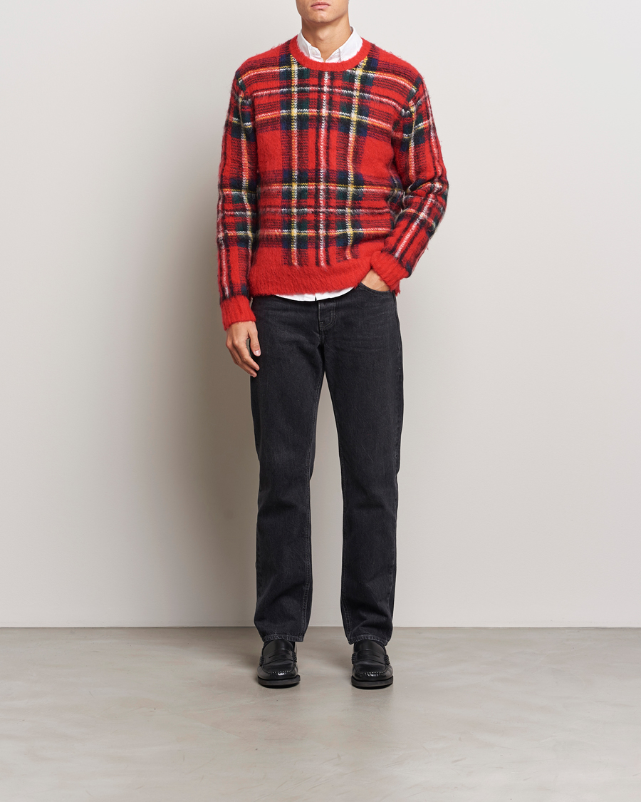 Herre | Trøjer | Polo Ralph Lauren | Plaid Wool Sweater Red Combo