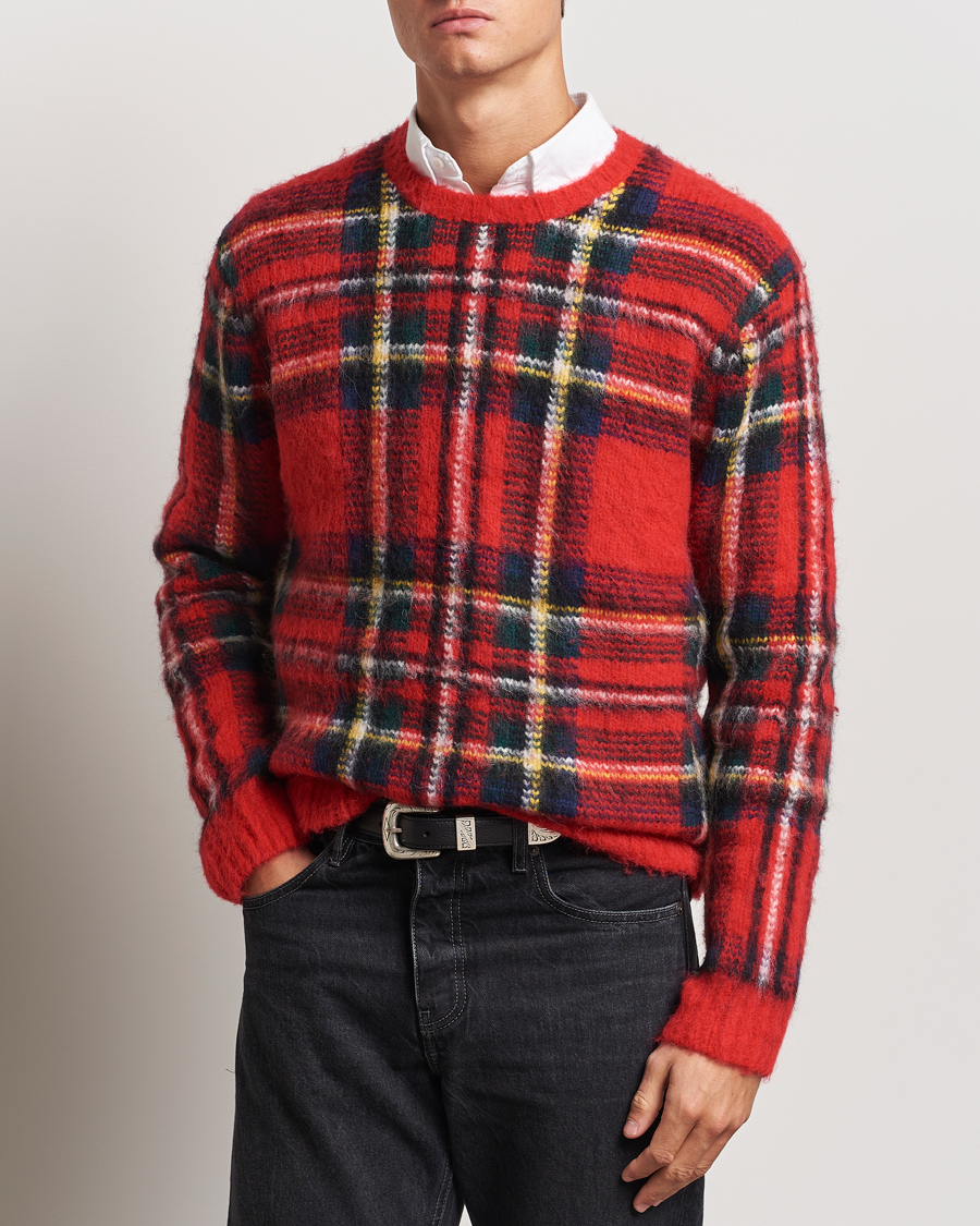 Herre | Trøjer | Polo Ralph Lauren | Plaid Wool Sweater Red Combo