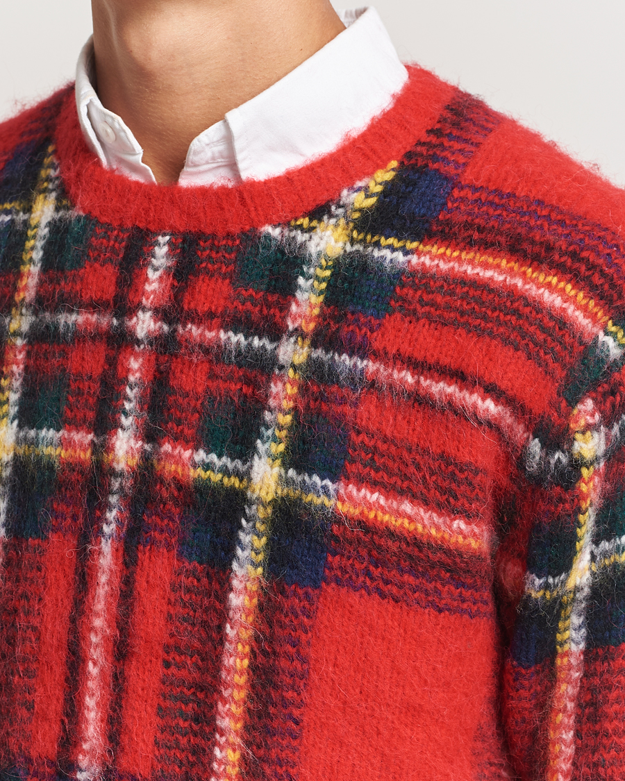 Herre | Trøjer | Polo Ralph Lauren | Plaid Wool Sweater Red Combo
