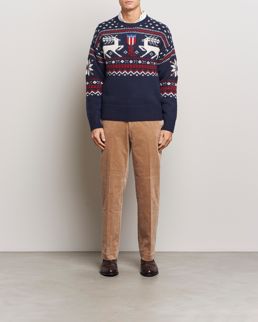 Herre | Trøjer | Polo Ralph Lauren | Raindeer Wool Sweater Navy Combo