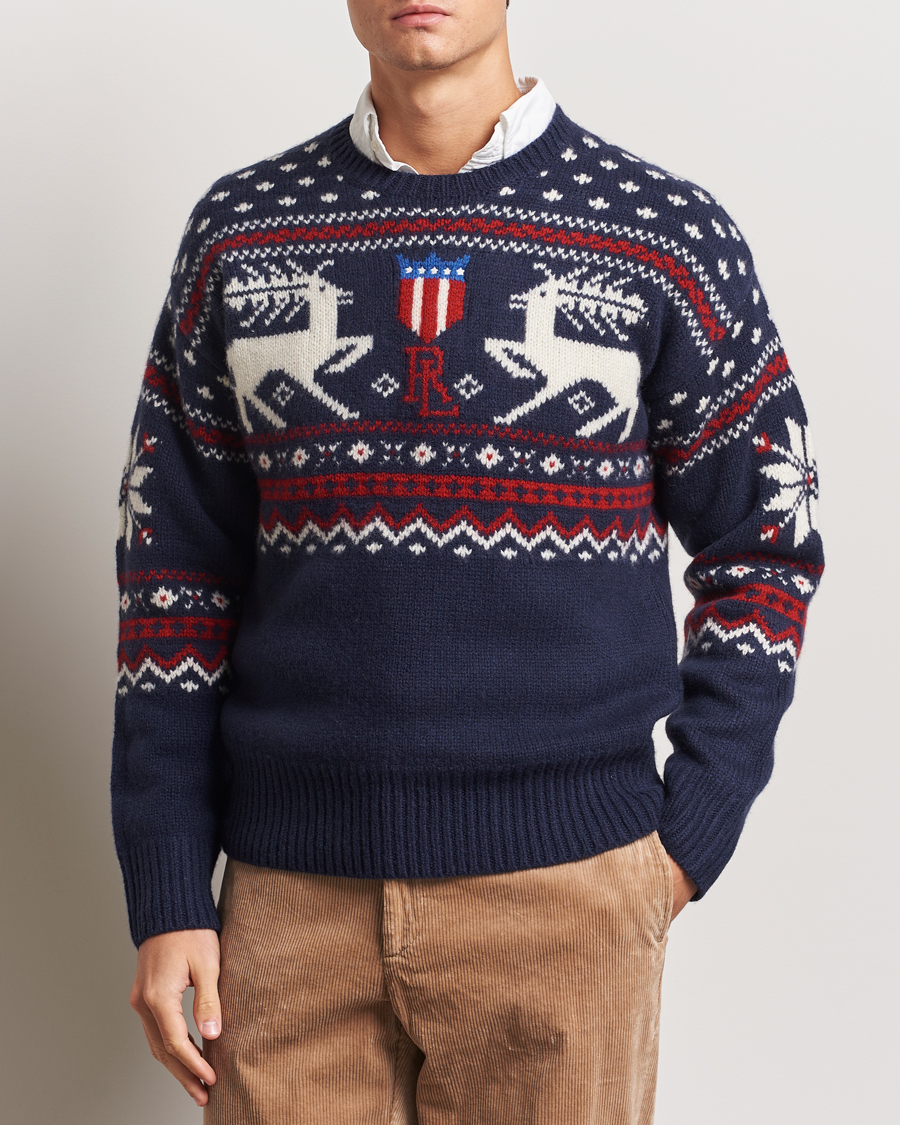 Herre | Trøjer | Polo Ralph Lauren | Raindeer Wool Sweater Navy Combo