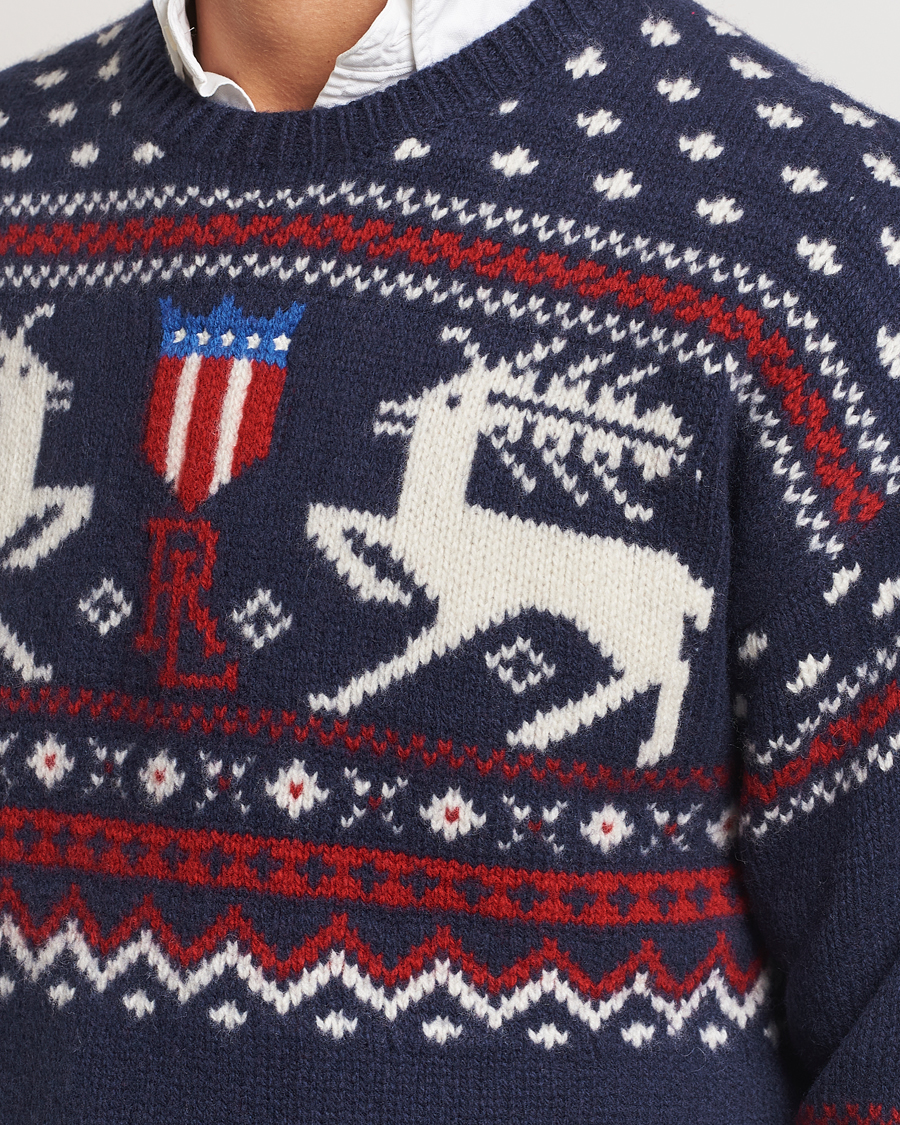Herre | Trøjer | Polo Ralph Lauren | Raindeer Wool Sweater Navy Combo