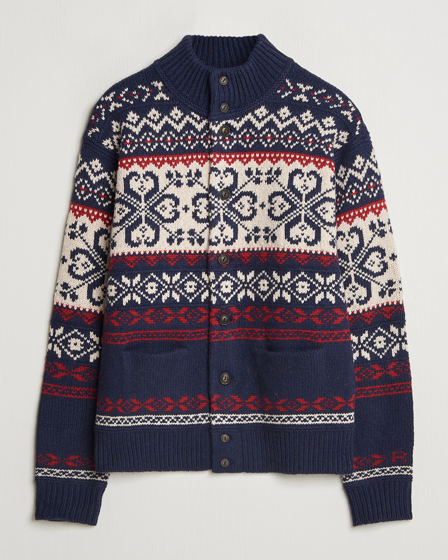 Herre | Trøjer | Polo Ralph Lauren | Wool Blend Cardigan Navy Combo