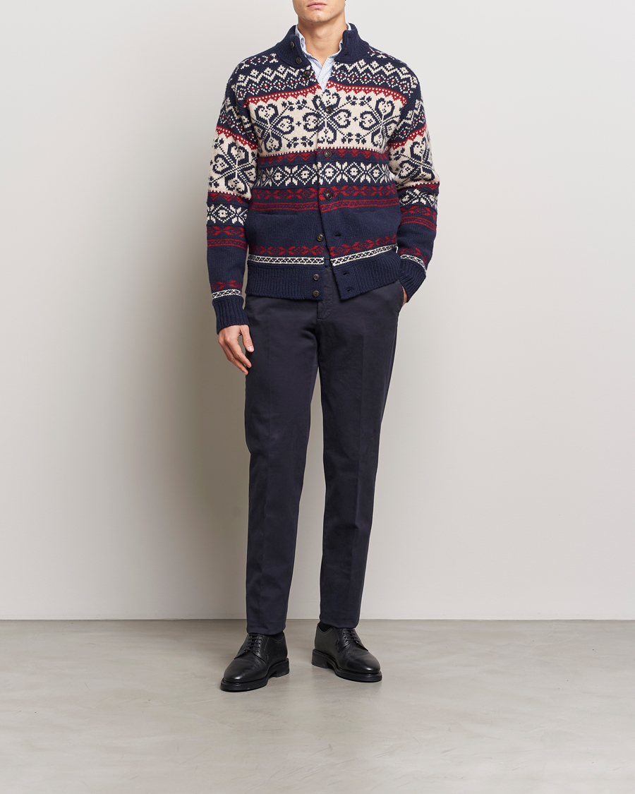 Herre | Trøjer | Polo Ralph Lauren | Wool Blend Cardigan Navy Combo