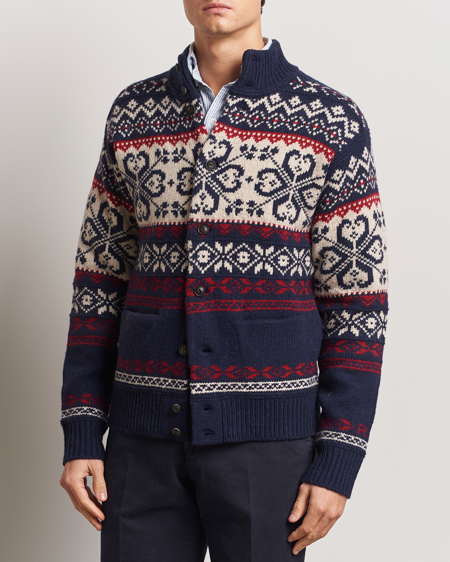 Herre | Trøjer | Polo Ralph Lauren | Wool Blend Cardigan Navy Combo