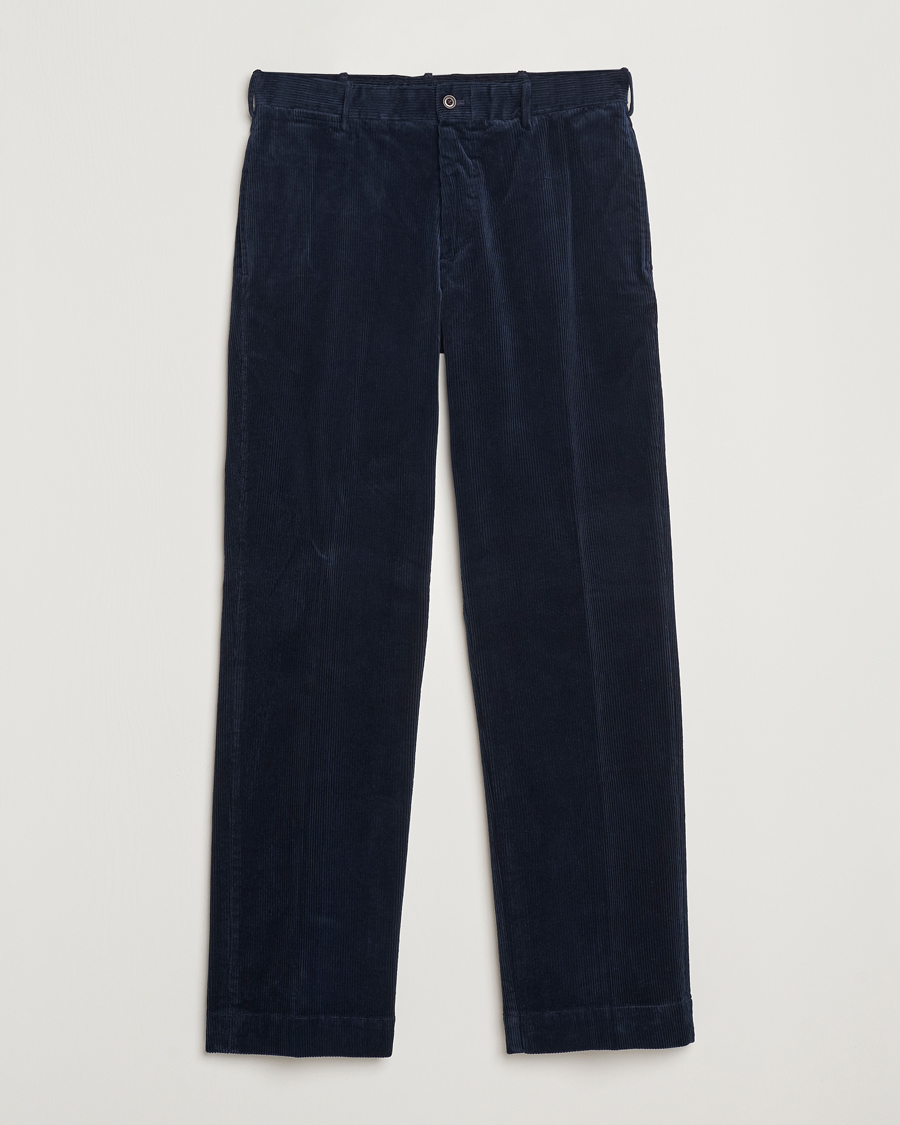 Herre | Bukser | Polo Ralph Lauren | Corduroy Pleated Trousers Aviator Navy