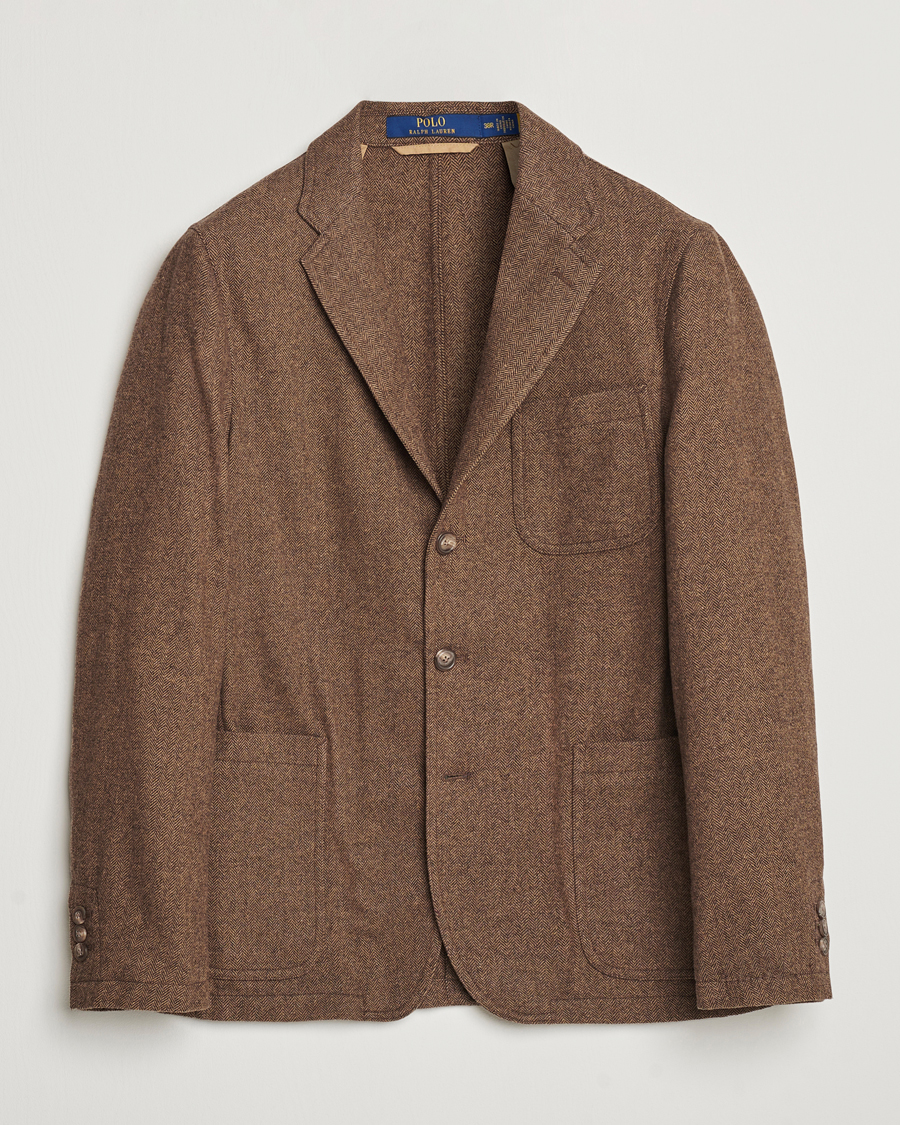Herre | Blazere & jakker | Polo Ralph Lauren | Classic Herringbone Sportcoat Brown/Tan