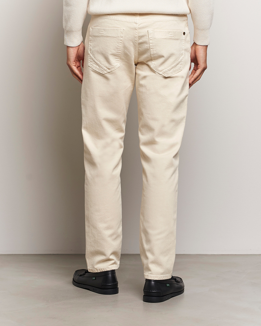 Herre | Bukser | Incotex | 5-Pocket Bull Denim Pants Off White