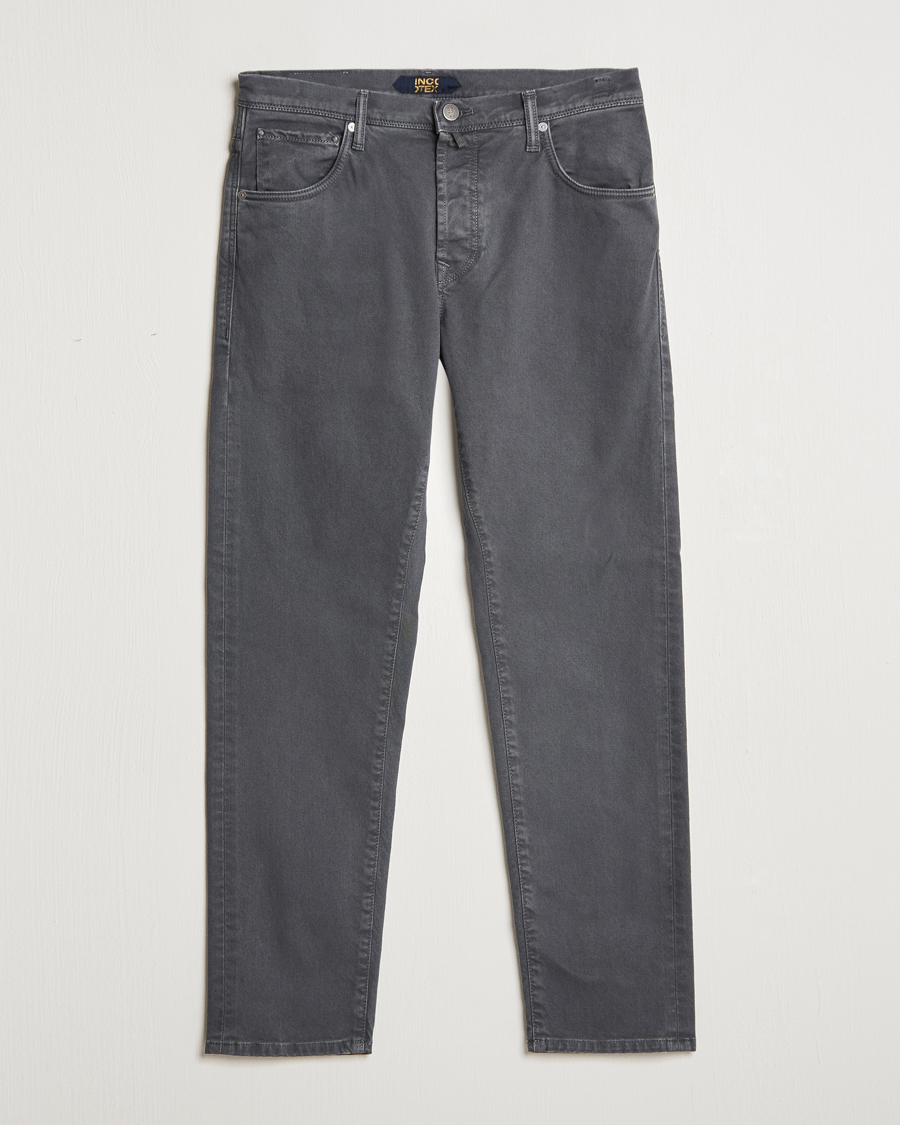 Herre | Bukser | Incotex | 5-Pocket Bull Denim Pants Dark Grey