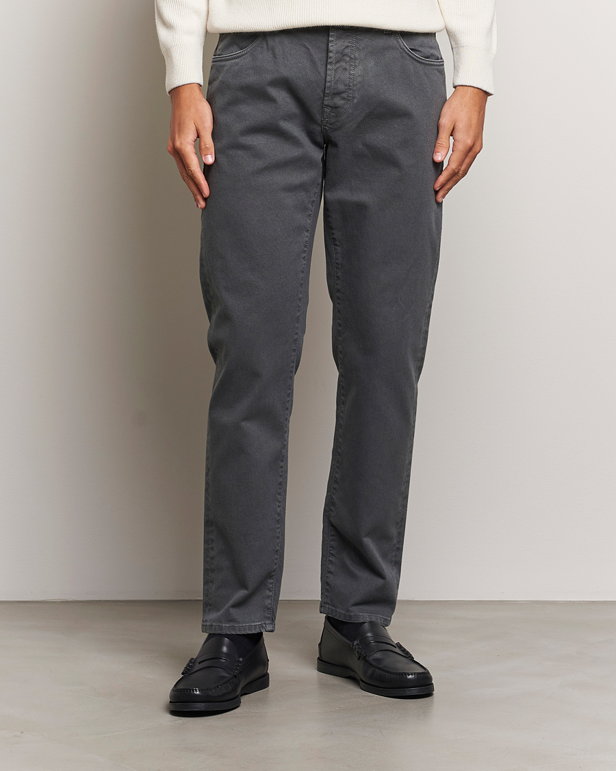 Herre | Bukser | Incotex | 5-Pocket Bull Denim Pants Dark Grey