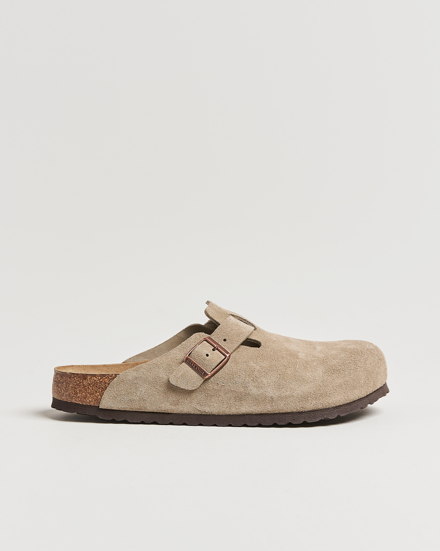 Herre | Sandaler & Hjemmesko | BIRKENSTOCK | Boston Soft Footbed Taupe Suede