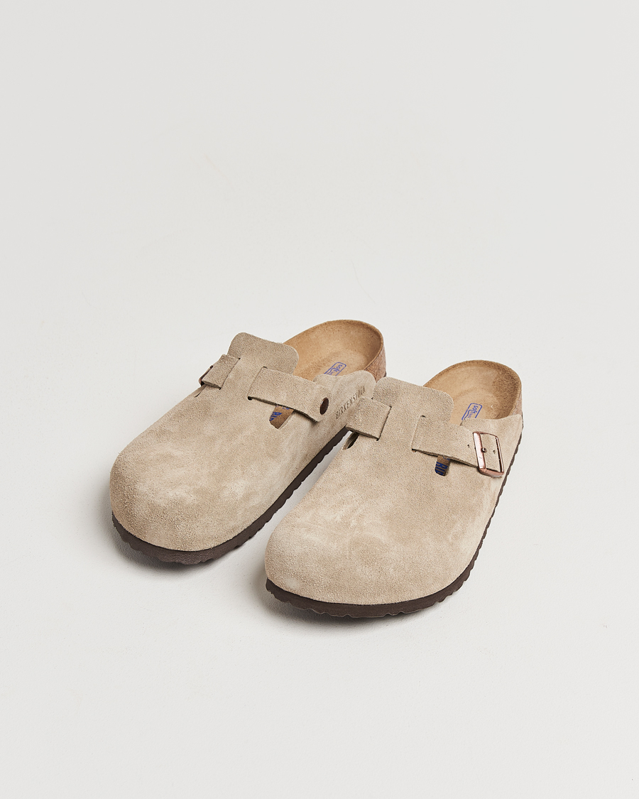 Herre | Sandaler & Hjemmesko | BIRKENSTOCK | Boston Soft Footbed Taupe Suede