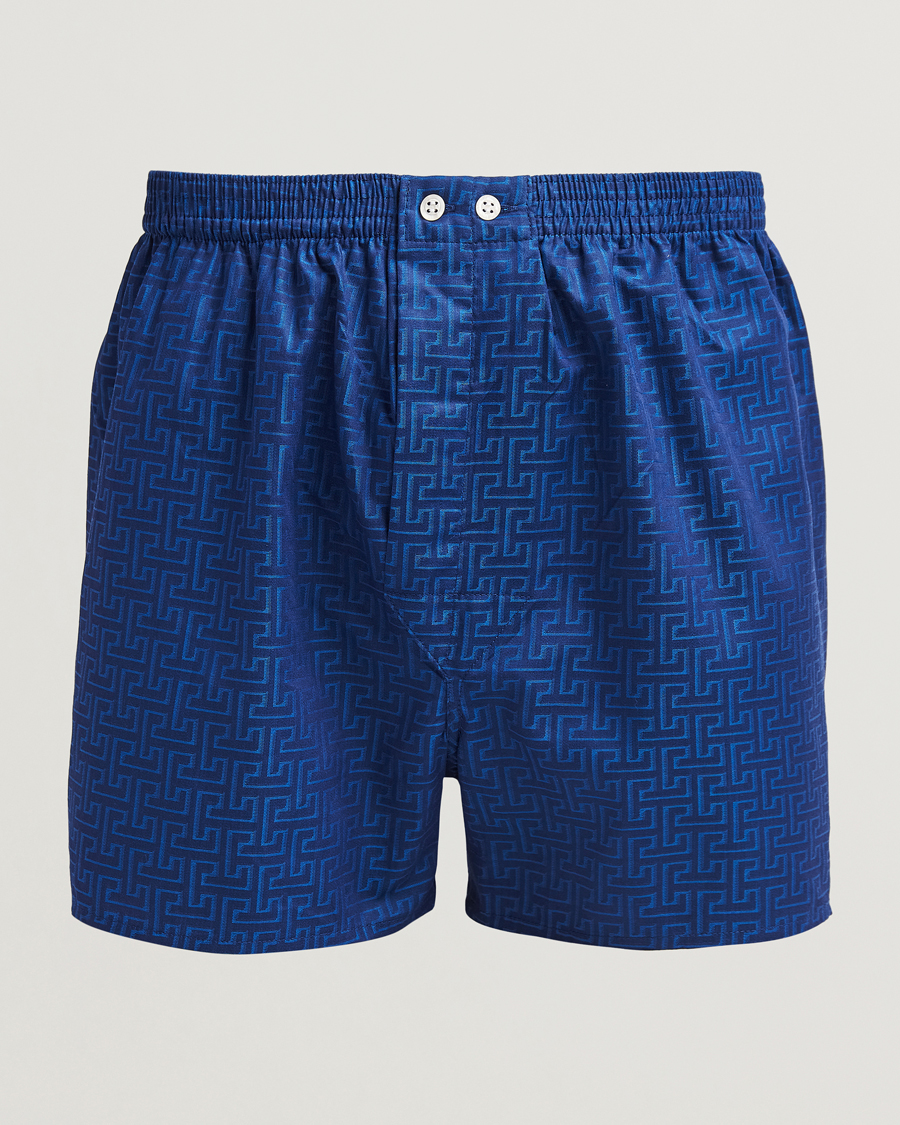 Herre | Undertøj | Derek Rose | Classic Fit Woven Cotton Boxer Shorts Navy