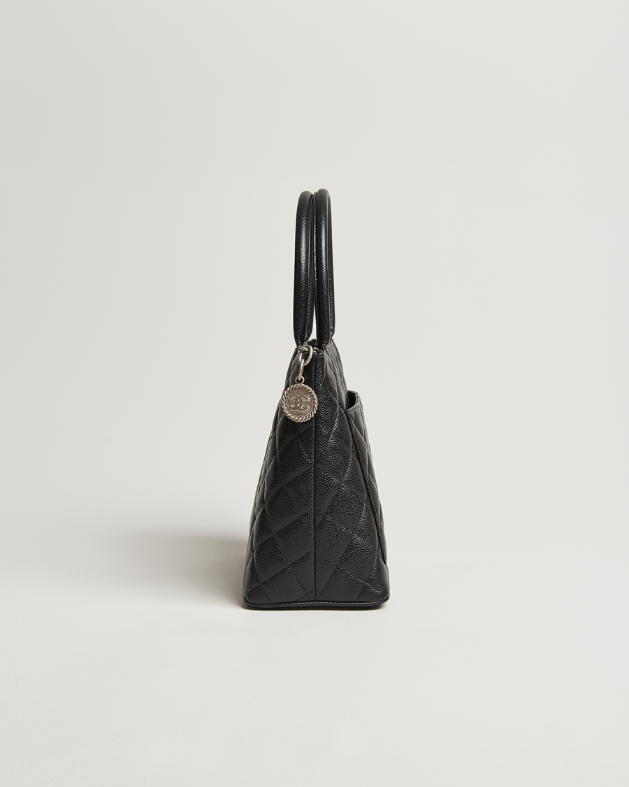 Herre | Chanel Pre-Owned Médallion Tote Bag Black Caviar | Chanel Pre-Owned | Médallion Tote Bag Black Caviar