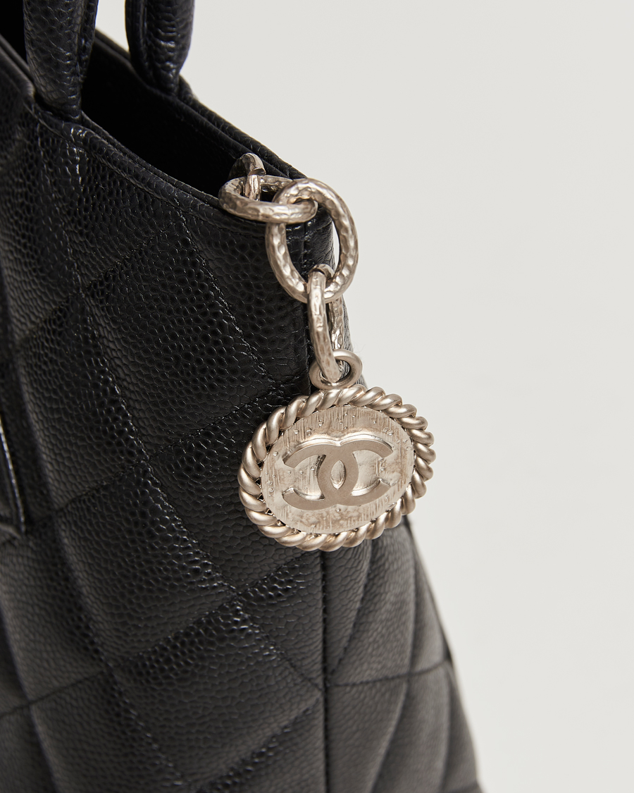 Herre | Chanel Pre-Owned Médallion Tote Bag Black Caviar | Chanel Pre-Owned | Médallion Tote Bag Black Caviar