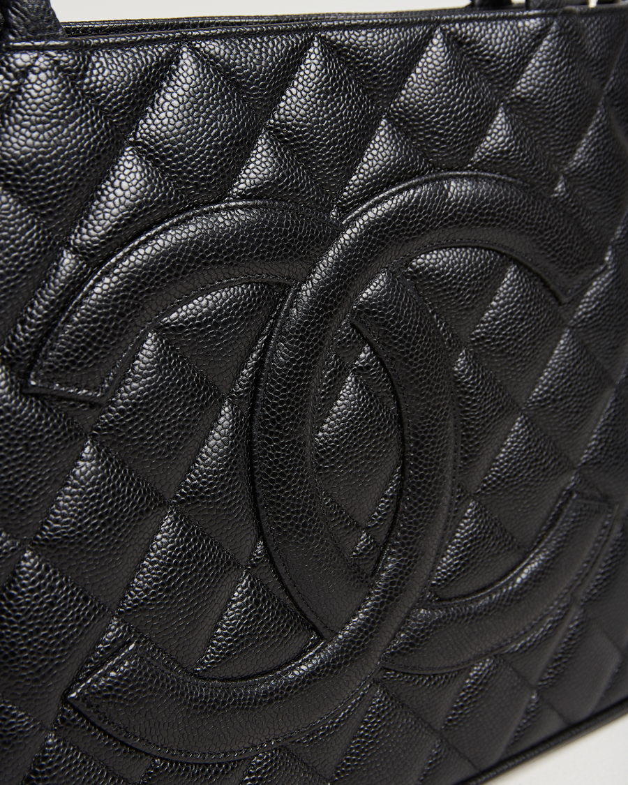 Herre | Chanel Pre-Owned Médallion Tote Bag Black Caviar | Chanel Pre-Owned | Médallion Tote Bag Black Caviar