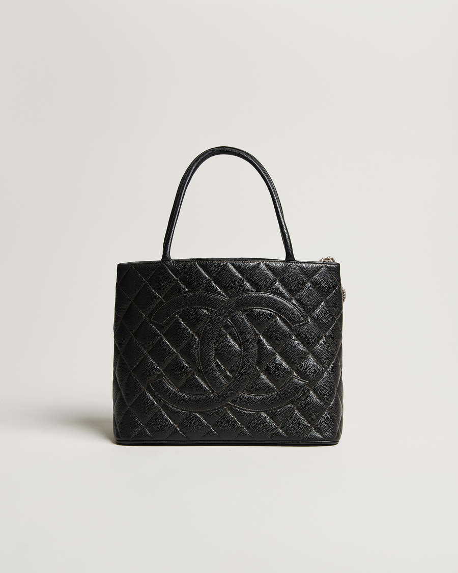 Herre | Chanel Pre-Owned Médallion Tote Bag Black Caviar | Chanel Pre-Owned | Médallion Tote Bag Black Caviar